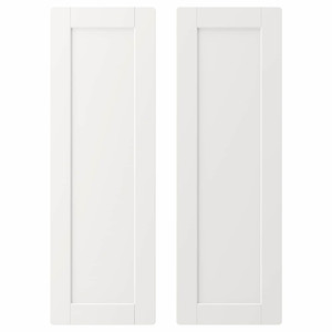 SMÅSTAD Door, white, with frame, 30x90 cm