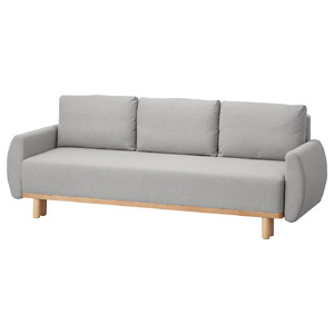 GRUNNARP 3-seat sofa-bed, light grey