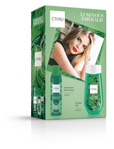 C-THRU Gift Set Luminous Emerald - Deodorant Body Spray & Shower Gel