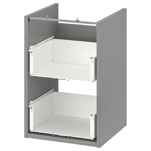 ENHET Base cb f washbasin w 2 drawers, grey, 40x40x60 cm