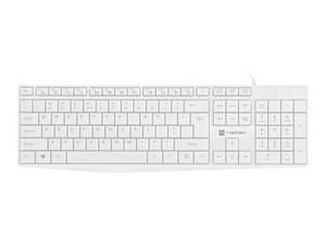 Natec Wired Keyboard Nautilus US Slim, white