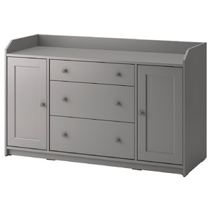 HAUGA Sideboard, grey, 140x84 cm