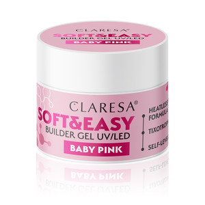 CLARESA Builder Gel UV/LED Soft&Easy - Baby Pink 45g