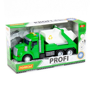 Container Truck with Light & Sound 34x12x19, green, 3+