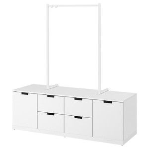 NORDLI Chest of 6 drawers, white, 160x169 cm