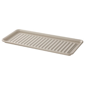 VÄLVÅRDAD Dish drainer, beige, galvanised, 15x35 cm