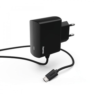 Hama Wall Charger EU Plug microUSB 230V 2.4A, black