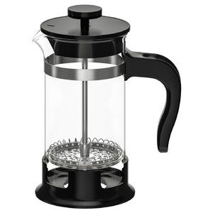 UPPHETTA Coffee/tea maker, glass, stainless steel, 0.4 l
