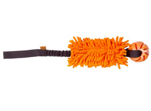 Dingo Dog Toy Bungee Tug Toy with Mop and Ball, 1pc, orange