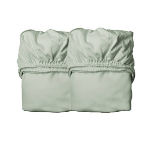 LEANDER Sheet for Junior Cot 2pcs., Sage Green