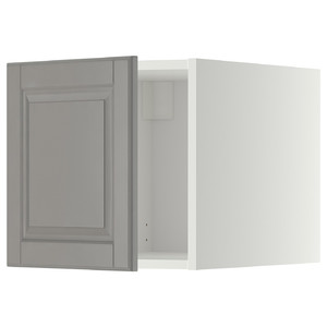 METOD Top cabinet, white/Bodbyn grey, 40x40 cm