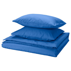 PILTANDVINGE Duvet cover and 2 pillowcases, blue, 200x200/50x60 cm