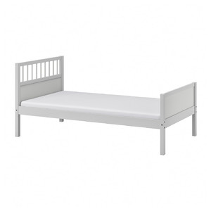 SMYGA Bed frame, light grey, 90x200 cm