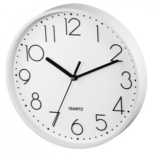 Hama "PG-220" Wall Clock, Low-Noise, white