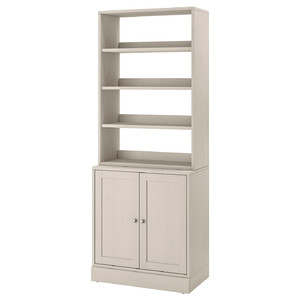 HAVSTA Storage combination, grey-beige, 81x47x212 cm