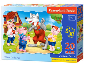 Castorland Children's Maxi Puzzle Three Little Pigs 20pcs 4+