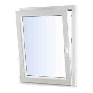 Tilt and Turn Window PVC Triple-Pane 865 x 1435 mm, left, white