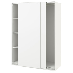 PAX / HASVIK Wardrobe, white/white, 150x66x201 cm