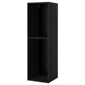 METOD High cabinet frame, wood effect black, 60x60x200 cm