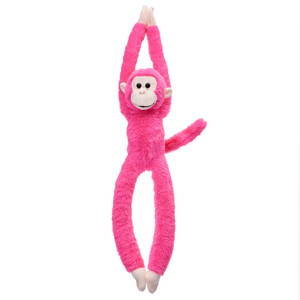 Soft Plush Toy Monkey 55cm, fuchsia, 3+