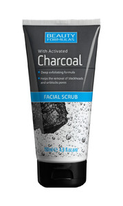 Beauty Formulas Charcoal Deep Cleansing Face Scrub with active charcoal 150ml