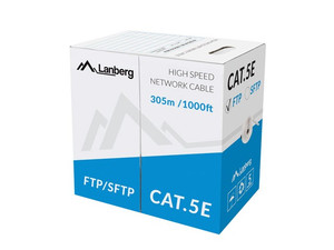 Lanberg FTP Solid Cable Cat.5E CCA 305m, grey