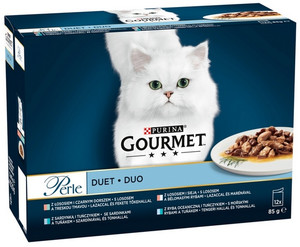 Gourmet Perle Seaside Duo in Gravy Wet Cat Food 12x85g