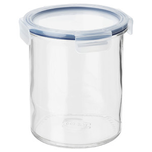 IKEA 365+ Jar with lid, glass, plastic, 1.7 l