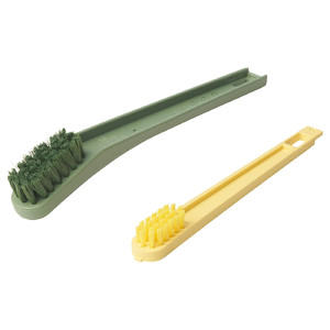 PEPPRIG 2 in 1 shoe brush with scraper, green/yellow