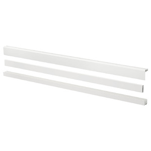 LARKOLLEN Rail w fittings for sliding doors, white, 80 cm