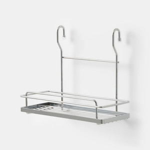 GoodHome Kitchen Wall Organiser Shelving Datil, silver