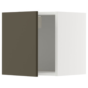 METOD Wall cabinet, white/Havstorp brown-beige, 40x40 cm