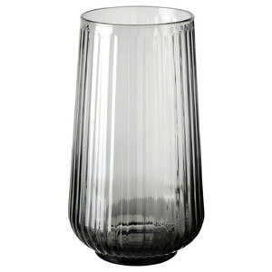 GRADVIS Vase, grey, 19 cm