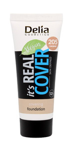 Delia Cosmetics It's Real Cover Revitalizing-Moisturizing Foundation 205 Caramel Vegan 30ml