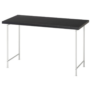 LAGKAPTEN / SPÄND Desk, black-brown/white, 120x60 cm