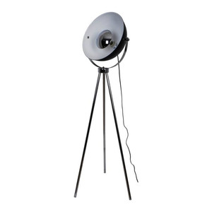 GoodHome Floor Lamp Selinda E27, chrome/black