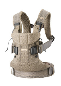 BABYBJÖRN - Baby Carrier ONE AIR 3D MESH, Grey Beige 0-36m