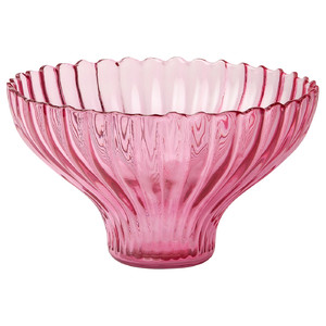 AROMATISK Serving bowl, glass pink, 25 cm