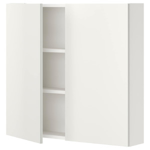 ENHET Wall cb w 2 shlvs/doors, white, 80x15x75 cm