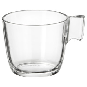STELNA Mug, clear glass, 23 cl