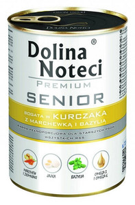 Dolina Noteci Premium Dog Wet Food Senior with Chicken, Carrot & Basil 400g