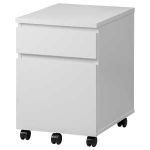 MALM Drawer unit on castors, white, 42x59 cm