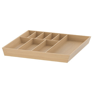 UPPDATERA Cutlery tray, light bamboo, 52x50 cm