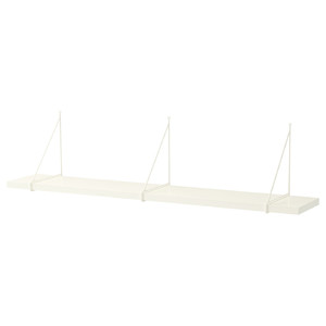 BERGSHULT / PERSHULT Wall shelf, white, white, 120x20 cm