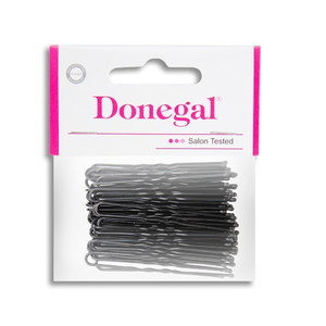 Hair Bobbypins, black, 50pcs