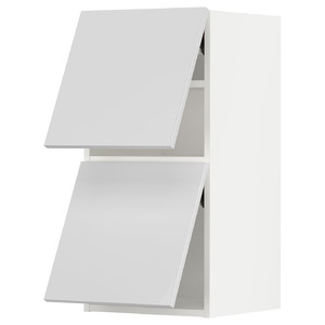 METOD Wall cab horizo 2 doors w push-open, white/Ringhult white, 40x80 cm