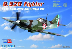 Hobby Boss Plastic Model Kit D.520 Fighter 1:72 14+
