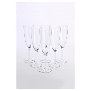 SVALKA Champagne flute, 6 pack