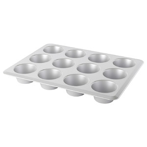 VARDAGEN Muffin tin, silver-colour, 38x29 cm