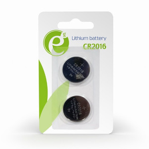 Gembird Button Cell Battery CR2016, 2-pack